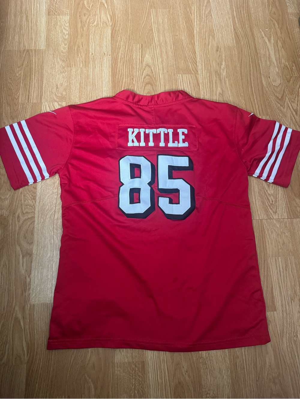 NFL Red Kittle #85 Kids Football Jersey with White Sleeve Stripes